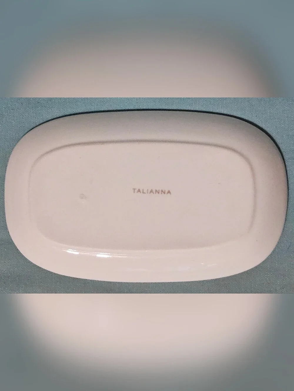 Gold and White Decorative Trinket Tray